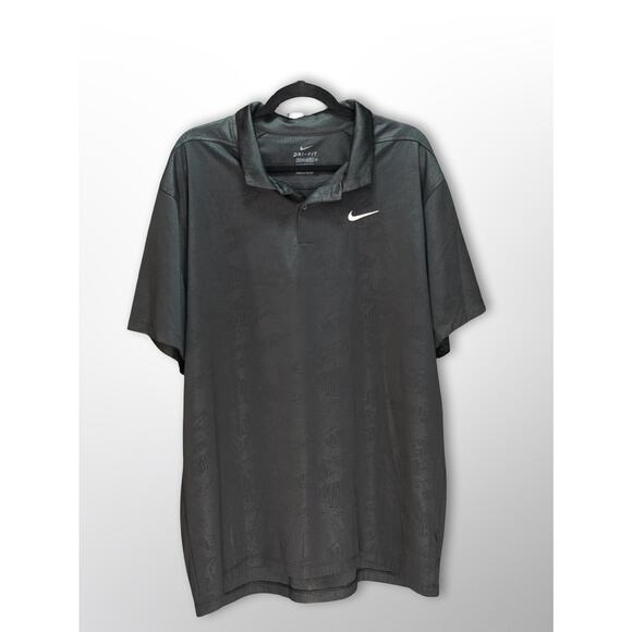 Men's XXL Black Nike Dri-FIT Short Sleeve Polo - Picture 1 of 2